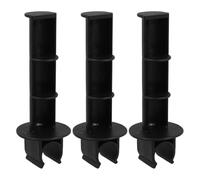 Milisten 3Pcs Black Plastic Toilet Paper Holder for Commode Chair Bathroom Tissue Roll Stand Handle Mount, Toilet Chair Paper Organizer for Wheelchair and Bedside Use