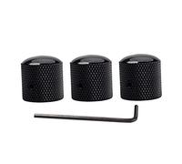 Milisten 3pcs Black Volume Tone Control Knobs Hole Dome Knobs for Electric Bass Guitar Parts Accessories Guitar Control Tone
