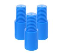 Milisten 3pcs Blue Plastic German Threaded Mop Handle Tip Replacement | Standard Threaded End Connector, Smooth Burr Free Finish, Quick Swap Fit for Wooden Poles and Repairs