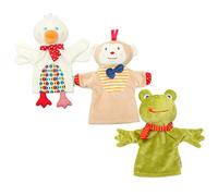 Milisten 3pcs Cartoon Animal Hand Puppets for Storytelling Early Education for Years Soft Plush Dolls for Birthday Party Favors and Interactive Play