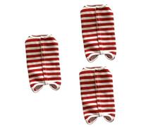 Milisten 3pcs Dog Vest Suit Pet Wear for Post-operative Soft and Comfortable Dog Protector Bodysuit Prevents Licking and Anxiety Wine Stripes