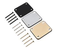 Milisten 3PCS Electric Guitar Neck Plate Replacement Durable Alloy Neck Joint Mounting Plate for Bass Includes White Gold and for Guitar Maintenance
