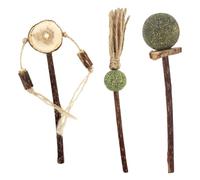 Milisten 3pcs Funny Cat Catnip Toys Cat Interactive Playthings Pet Teaser Toys for Teeth Cleaning and Kitty Dental Chew Stick