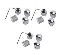 Milisten 3pcs Gda Metal Dome Tone Knob Hexagon Screws for Locking Volume Control for Electric Guitar Effect Pedal and Bass Guitar Tuning Pegs