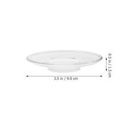 Milisten 3pcs Glass Tea Saucers Round 9x9cm Small Snack Dishes Cup Coasters Home Coffee Table Decor