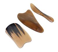 Milisten 3pcs Gua Sha Scraping Massage Tool Buffalo Horn Gua Sha Board Chinese Acupuncture Massage Tools Scraper Tools