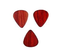 Milisten 3pcs Guitar Picks Wood Guitar Plectrums Wooden Picks Accessories for Ukulele Acoustic/Electric Guitar Bass (Red)