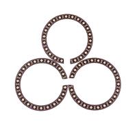 Milisten 3pcs Guitar Sound Hole Rosette Accessories High Grade Wooden Acoustic Guitar Parts Durable and Unique Design for Classical Black