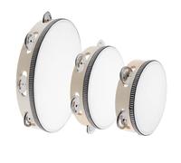 Milisten 3pcs Handheld Wooden Tambourine for Boy Girl and Percussion Instruments for Preschool Music Activities Bright Sound for Dance Lessons and Musical Engagement