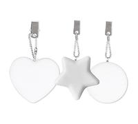 Milisten 3pcs Induction Bag Light Handbag Led Night Lamp The Tote Bag Decor Heart Handbag Light Bright Light Keychain Glow in The Dark Keychain Bag Night Lamp Purse Lamp Pocket Props White