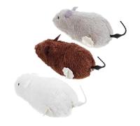 Milisten 3pcs Interactive Plush Mice for Cats Wind Up Lifelike Design Stimulates Hunting Instincts Durable Safe Materials for Indoor Play Engaging Group Fun