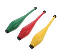 Milisten 3pcs Juggling Sticks Circus Clown Clubs Lightweight Plastic Training for Performance Skill Development and Party Favor Entertainment