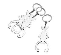 Milisten 3Pcs Lobster Bottle Opener Keychain Metal Drink Lid Remover Tool Ergonomic Design Durable Portable for Home Bar Party Outdoor Events