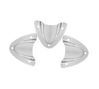 Milisten 3pcs Marine Air Vent Louver Cover Stainless Steel Screw Hole Diameter 4 Mm Sleek Modern Silver Continuous Ventilation Reliable Vent Cover for Cargo Holds and Marine Use