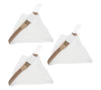 Milisten 3pcs Mini Mesh Laundry Bags for Washing Machine, Thickened Polyester Net Pouches with Hanging Loop, Beige 12x12cm Small Laundry Bags for Delicates