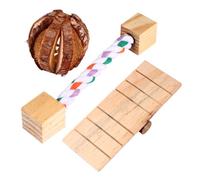 Milisten 3pcs Mini Pet Toys Wooden Animal Toys for Hamster Small Boredom Breaker Natural Material for Chinchilla