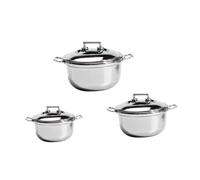 Milisten 3pcs Mini Soup Pot for Mini House Decor Portable Small Stockpot Play Accessory Realistic Silver Pretend Cooking Photo Prop for Boys