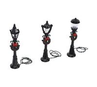 Milisten 3Pcs Miniature Black Street Light Model Set Mini Dollhouse Ornament for Micro Landscape Garden Path Decoration