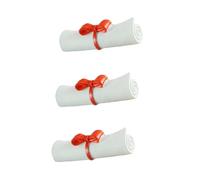 Milisten 3pcs Miniature Resin Graduation Certificate Scroll Ornaments for Graduation Season DIY Craft Decorations and Photo Props for Desk Cabinet Table Display