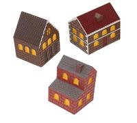 Milisten 3pcs Miniature Resin Houses Japanese-inspired Cozy Fairy Garden Kit for Crafts Micro Landscape Bonsai Terrarium Ornaments Home Decoration Cake Toppers