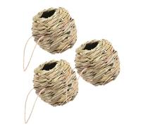 Milisten 3pcs Natural Grass Woven Bird House for Small Birds Cozy Hanging Nesting Box for Garden and Balcony Decor Secure Entry Design for Safe Refuge from Predators