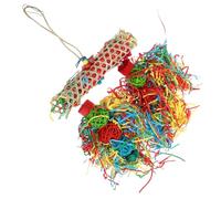 Milisten 3pcs Parrot Chewing Toy Bird Nibbling Toy for Parakeet Cage Hanging Rosewood Bell Parrot Accessories