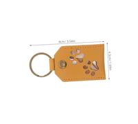 Milisten 3pcs Pet Hair Memorial Keychain Transparent Square Dog Cat Hair Storage Keepsake Keyring for Portable Commemorative Accessories in Brown Red Yellow