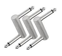 Milisten 3pcs Pin Guitar Adapter Double Socket for Guitar Pedalboard Effector Pedals Coupler