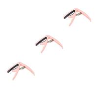 Milisten 3pcs Pink Acoustic Guitar Capo Universal Capo for Acoustic Guitars Easy to Adjust Spring Tension Perfect for Folk and Country Music