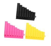 Milisten 3pcs Plastic Pan Flute Musical Instrument for Early Music Learning in Yellow Black Pink School Wind Instrument for Preschool Music Education and Beginner Exploration