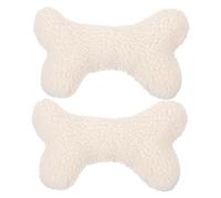 Milisten 3pcs Plush Dog Chew Toys Soft Woolen Bones Squeaker Washable Teething Toys for Dogs Interactive Fun