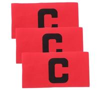 Milisten 3pcs Portable Captain Armbands for Soccer and Rugby with Flexible Sticky Style Fixed Design, Nylon Material, Simple Contrasting Colours, for Team Sports and Training