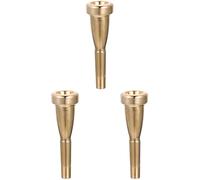 Milisten 3pcs Portable Horn Horn Replacement Part Gold Mouthpiece Trombone Accessories Practice