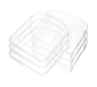 Milisten 3pcs Portable Sandwich Boxes for Lunch, Reusable Plastic Bread Containers 13x12.5x3.5cm for School, Office, Camping Food Storage and Snack Organization