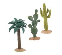 Milisten 3pcs Realistic Artificial Cactus Plants Miniature Landscape Figurines for Aquarium Fish Tank Reptile Terrarium Decoration Faux Succulent Garden Ornaments