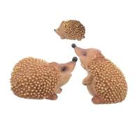 Milisten 3Pcs Realistic Hedgehog Figurines Lightweight Wildlife Animal Models for Home Decor Educational Use and Garden Display for Nature Lovers
