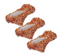 Milisten 3Pcs Realistic Rib Meat Models Simulation Steak Ribs Display Props for Kitchen Decor Home Styling and Pretend Play Artificial Food Decoration