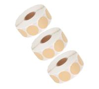 Milisten 3pcs Round Brown Kraft Paper Adhesive Labels for Shooting Target Repair Writable Removable Stickers for Marking and Organizing Practice Targets