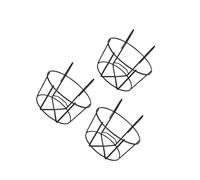 Milisten 3pcs Round Hanging Railing Planters Wrought Iron Flower Pot Holders for Balcony Garden Deck Railings Metal Stand with Reinforced Hooks Smooth Edges for Pet Safety