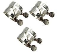 Milisten 3pcs Saxophone Ligature Clip Metal Sax Ligature for Saxophone Parts Sax Accessories