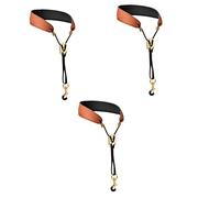Milisten 3pcs Saxophone Strap Leather Neck Strap for Alto Tenor Saxophones Distributes Weight for Comfort Replacement for Boys and Girls Adults Practical Easy to Install