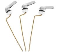 Milisten 3pcs Side Mount Toilet Flush Handle Toilet Handle Replacement Kit Abs Silver Aging Resistant Non-Deformation Impact Resistant for Home and Hotel