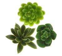 Milisten 3pcs Simulated Succulent Twig Decor Set for Indoor Potted Plants Artificial Succulent Cuttings Including Lotus Multispecies round Heart Leaf Green Home and Office Ornament