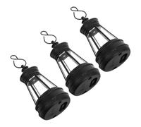 Milisten 3Pcs Small Solar Powered Outdoor Hanging Lanterns for Garden Patio Porch, Resin Mini Pet Lanterns with Battery Box, Ambient Night Lights for Outdoor Decorative Use