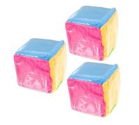 Milisten 3pcs Soft Fabric Dice with Clear Card Slots Colorful Six Sided Plush Cubes for Learning and Interactive Family Games Educational for Math and Logic Development