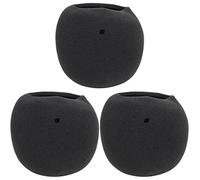 Milisten 3pcs Sponge Microphone Protector for Microphone Windscreen for Ktv Supply and Karaoke Mic Cover Use
