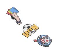 Milisten 3pcs Sports Award Pins Bag Badge Pins with Lasting Shine Easy to Attach Versatile Style Accessory for Men Football Lovers Daily Wear Celebration