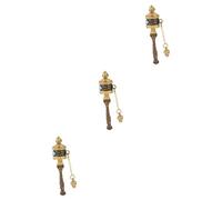 Milisten 3pcs Traditional Buddhist Prayer Wheel Prayer Accessory for Meditation and Silent for Pilgrimage