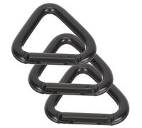Milisten 3Pcs Triangle Carabiner Clips Durable Aluminum Alloy Buckles for Climbing Outdoor Gear Key Hanging and Backpack Attachment Easy to Use Mountaineering Hooks