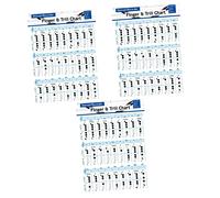Milisten 3pcs Useful Clarinet Note Chart Bass Flute Practicing Chart Guitar Chord Poster